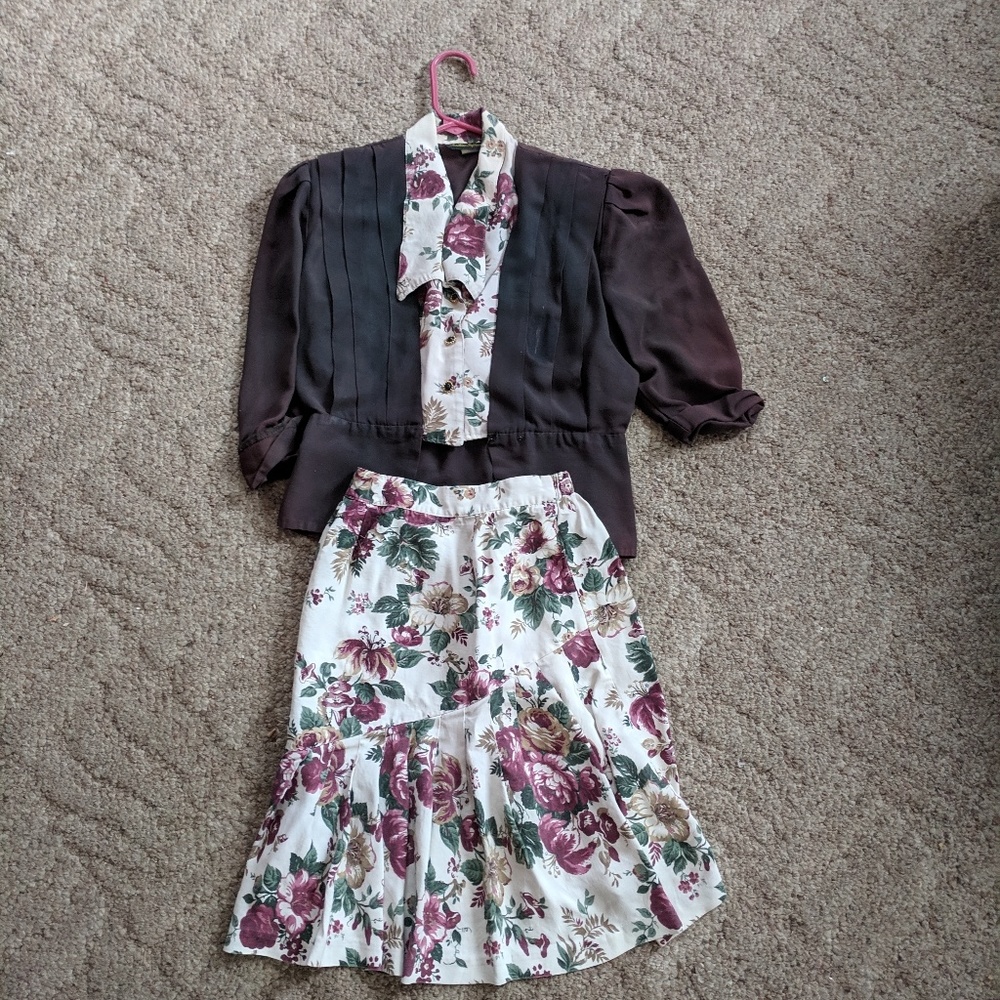 Vintage skirt set